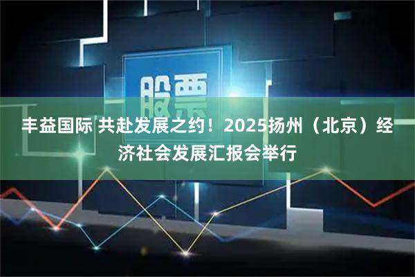 丰益国际 共赴发展之约！2025扬州（北京）经济社会发展汇报会举行
