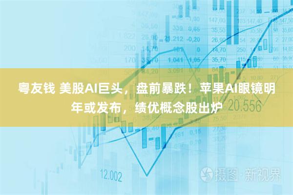 粤友钱 美股AI巨头，盘前暴跌！苹果AI眼镜明年或发布，绩优概念股出炉