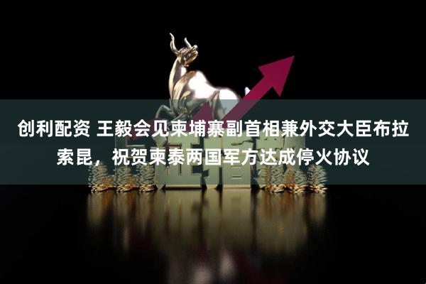 创利配资 王毅会见柬埔寨副首相兼外交大臣布拉索昆，祝贺柬泰两国军方达成停火协议